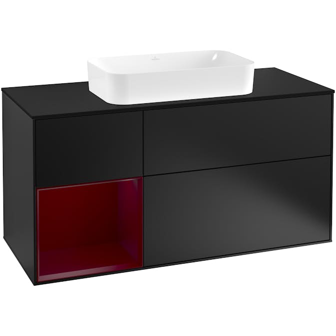 Tvättställsskåp Villeroy & Boch Finion med 3 Lådor Hylla och Bänkskiva för Fristående Tvättställ