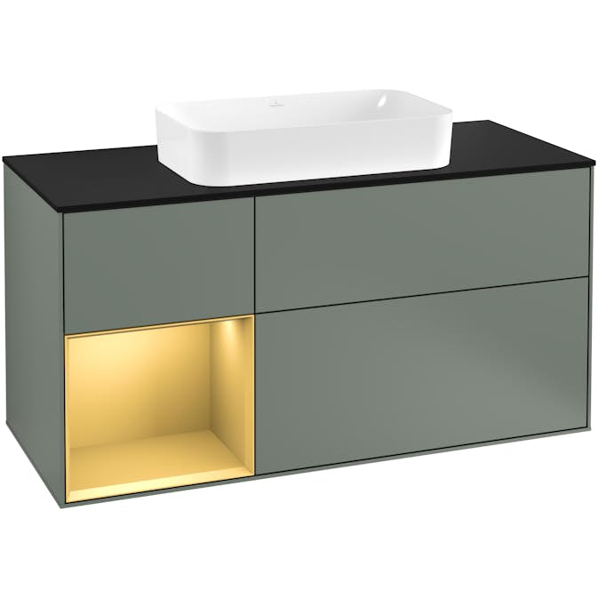 Tvättställsskåp Villeroy & Boch Finion med 3 Lådor Hylla och Bänkskiva för Fristående Tvättställ