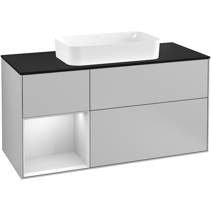 Tvättställsskåp Villeroy & Boch Finion med 3 Lådor Hylla och Bänkskiva för Fristående Tvättställ