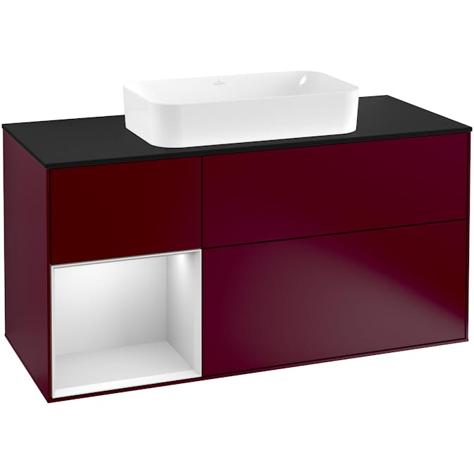 Tvättställsskåp Villeroy & Boch Finion med 3 Lådor Hylla och Bänkskiva för Fristående Tvättställ