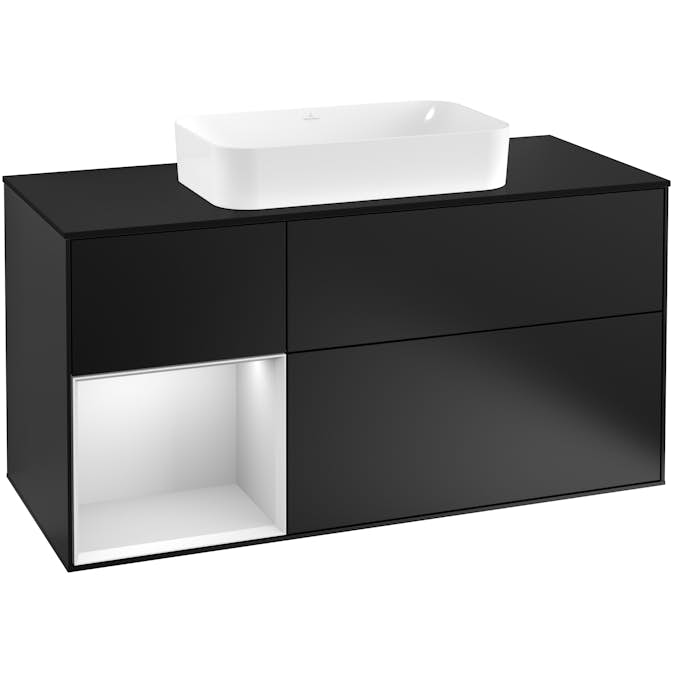 Tvättställsskåp Villeroy & Boch Finion med 3 Lådor Hylla och Bänkskiva för Fristående Tvättställ