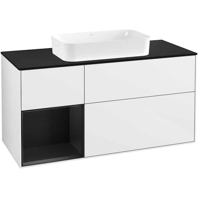 Tvättställsskåp Villeroy & Boch Finion med 3 Lådor Hylla och Bänkskiva för Fristående Tvättställ