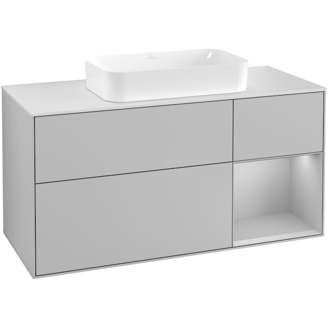Tvättställsskåp Villeroy & Boch Finion med 3 Lådor Hylla och Bänkskiva för Fristående Tvättställ