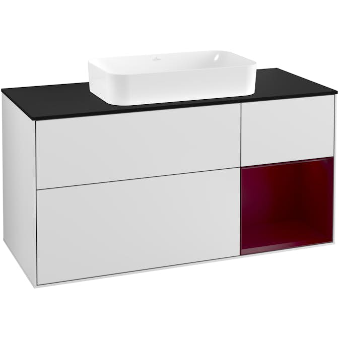 Tvättställsskåp Villeroy & Boch Finion med 3 Lådor Hylla och Bänkskiva för Fristående Tvättställ