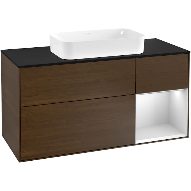 Tvättställsskåp Villeroy & Boch Finion med 3 Lådor Hylla och Bänkskiva för Fristående Tvättställ