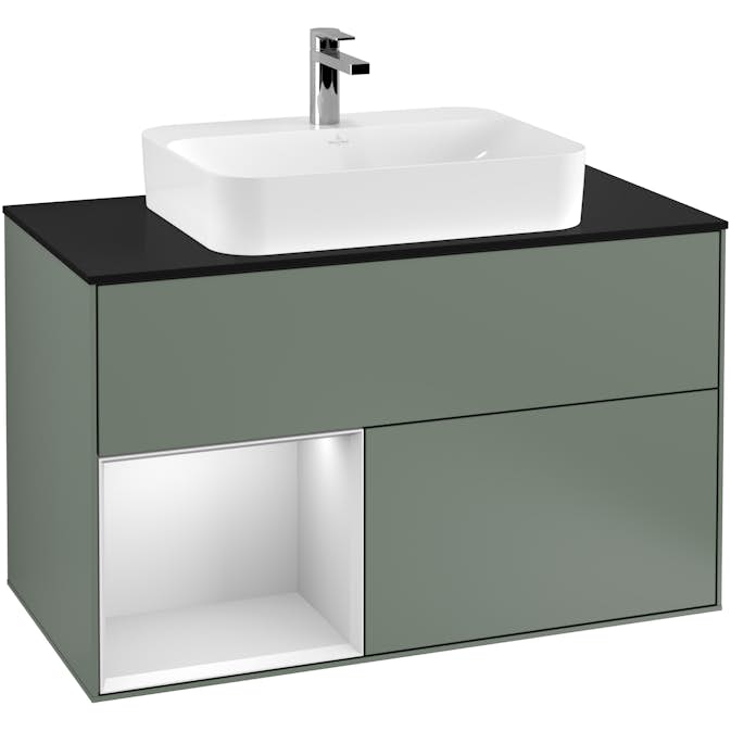 Tvättställsskåp Villeroy & Boch Finion med 2 Lådor Hylla och Bänkskiva för Ytmonterat Tvättställ