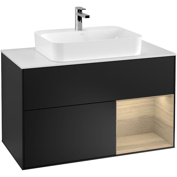 Tvättställsskåp Villeroy & Boch Finion med 2 Lådor Hylla och Bänkskiva för Ytmonterat Tvättställ
