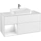 Tvättställsskåp Villeroy & Boch Finion med 3 Lådor Hylla och Bänkskiva för Ytmonterat Tvättställ