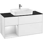 Tvättställsskåp Villeroy & Boch Finion med 3 Lådor Hylla och Bänkskiva för Ytmonterat Tvättställ