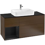 Tvättställsskåp Villeroy & Boch Finion med 3 Lådor Hylla och Bänkskiva för Ytmonterat Tvättställ