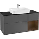 Tvättställsskåp Villeroy & Boch Finion med 3 Lådor Hylla och Bänkskiva för Ytmonterat Tvättställ