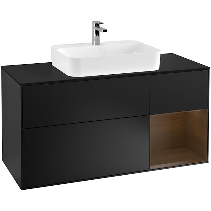 Tvättställsskåp Villeroy & Boch Finion med 3 Lådor Hylla och Bänkskiva för Ytmonterat Tvättställ