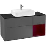 Tvättställsskåp Villeroy & Boch Finion med 3 Lådor Hylla och Bänkskiva för Ytmonterat Tvättställ