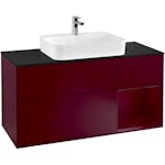 Tvättställsskåp Villeroy & Boch Finion med 3 Lådor Hylla och Bänkskiva för Ytmonterat Tvättställ