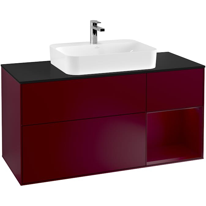 Tvättställsskåp Villeroy & Boch Finion med 3 Lådor Hylla och Bänkskiva för Ytmonterat Tvättställ