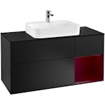 Tvättställsskåp Villeroy & Boch Finion med 3 Lådor Hylla och Bänkskiva för Ytmonterat Tvättställ