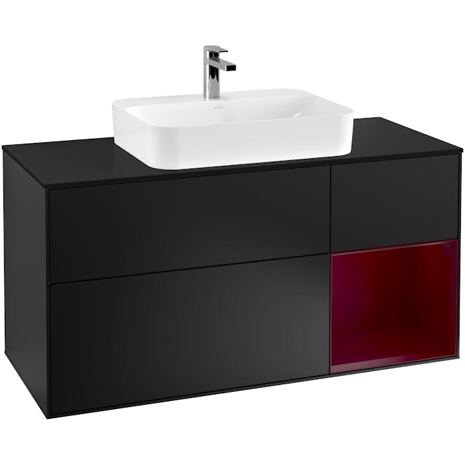 Tvättställsskåp Villeroy & Boch Finion med 3 Lådor Hylla och Bänkskiva för Ytmonterat Tvättställ