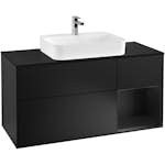 Tvättställsskåp Villeroy & Boch Finion med 3 Lådor Hylla och Bänkskiva för Ytmonterat Tvättställ