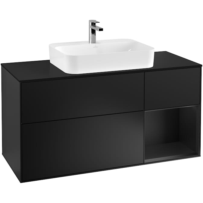 Tvättställsskåp Villeroy & Boch Finion med 3 Lådor Hylla och Bänkskiva för Ytmonterat Tvättställ