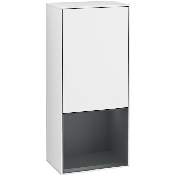 Väggskåp Villeroy & Boch Finion med 1 Dörr och Öppen Hylla Nere 418 mm