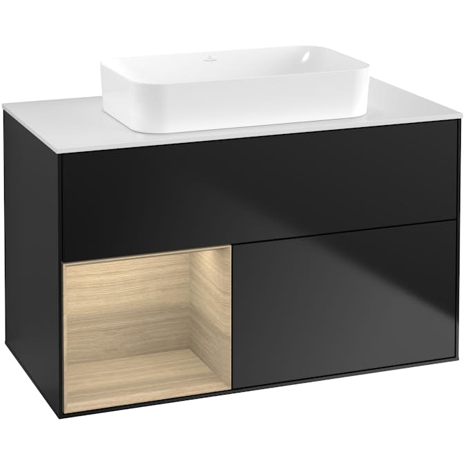 Tvättställsskåp Villeroy & Boch Finion med 2 Lådor Hylla och Bänkskiva för Fristående Tvättställ