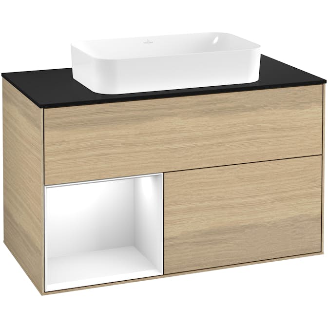 Tvättställsskåp Villeroy & Boch Finion med 2 Lådor Hylla och Bänkskiva för Fristående Tvättställ