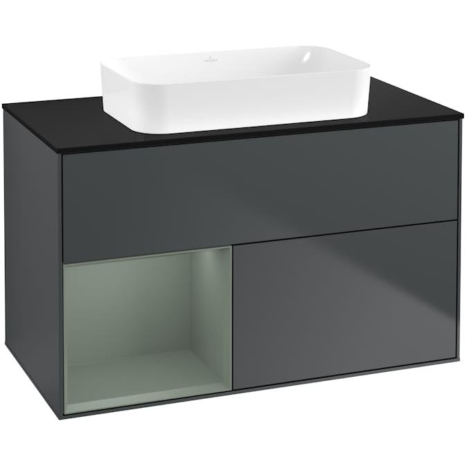 Tvättställsskåp Villeroy & Boch Finion med 2 Lådor Hylla och Bänkskiva för Fristående Tvättställ