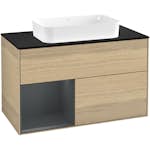 Tvättställsskåp Villeroy & Boch Finion med 2 Lådor Hylla och Bänkskiva för Fristående Tvättställ