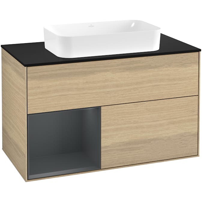 Tvättställsskåp Villeroy & Boch Finion med 2 Lådor Hylla och Bänkskiva för Fristående Tvättställ