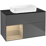 Tvättställsskåp Villeroy & Boch Finion med 2 Lådor Hylla och Bänkskiva för Fristående Tvättställ