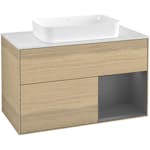 Tvättställsskåp Villeroy & Boch Finion med 2 Lådor Hylla och Bänkskiva för Fristående Tvättställ