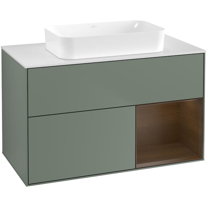 Tvättställsskåp Villeroy & Boch Finion med 2 Lådor Hylla och Bänkskiva för Fristående Tvättställ
