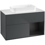 Tvättställsskåp Villeroy & Boch Finion med 2 Lådor Hylla och Bänkskiva för Fristående Tvättställ