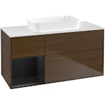 Tvättställsskåp Villeroy & Boch Finion med 3 Lådor Hylla och Bänkskiva för Fristående Tvättställ