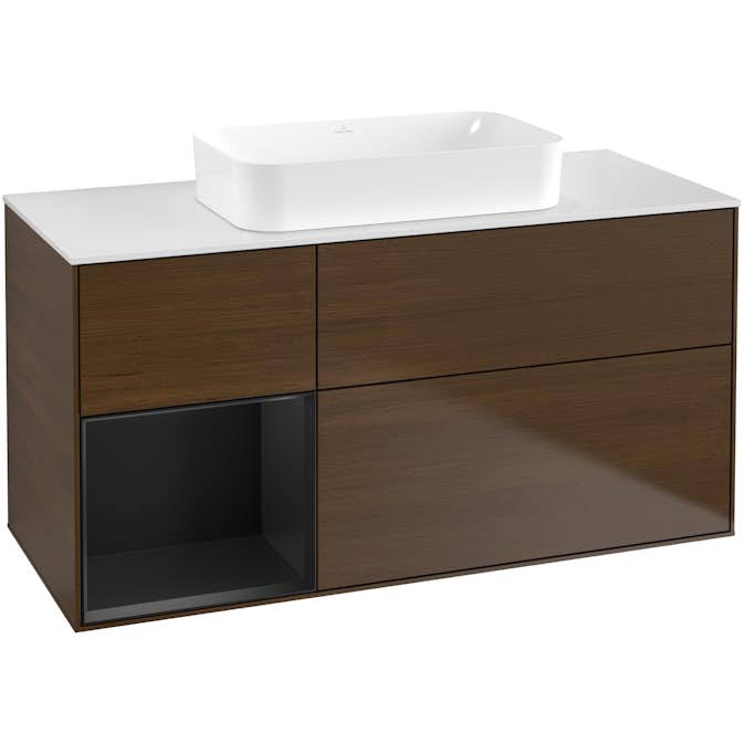 Tvättställsskåp Villeroy & Boch Finion med 3 Lådor Hylla och Bänkskiva för Fristående Tvättställ
