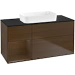 Tvättställsskåp Villeroy & Boch Finion med 3 Lådor Hylla och Bänkskiva för Fristående Tvättställ