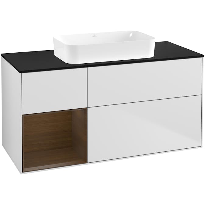 Tvättställsskåp Villeroy & Boch Finion med 3 Lådor Hylla och Bänkskiva för Fristående Tvättställ