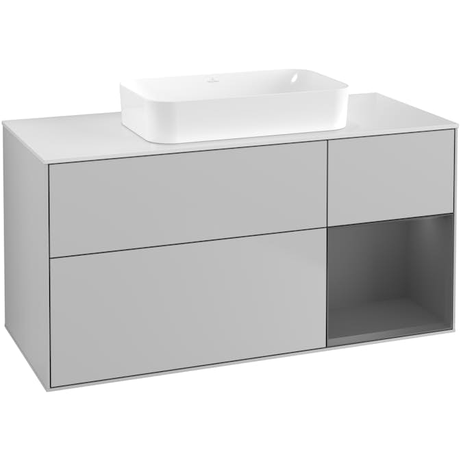 Tvättställsskåp Villeroy & Boch Finion med 3 Lådor Hylla och Bänkskiva för Fristående Tvättställ