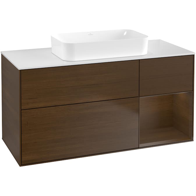 Tvättställsskåp Villeroy & Boch Finion med 3 Lådor Hylla och Bänkskiva för Fristående Tvättställ