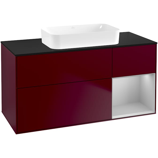 Tvättställsskåp Villeroy & Boch Finion med 3 Lådor Hylla och Bänkskiva för Fristående Tvättställ