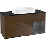Tvättställsskåp Villeroy & Boch Finion med 3 Lådor Hylla och Bänkskiva för Fristående Tvättställ