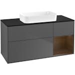 Tvättställsskåp Villeroy & Boch Finion med 3 Lådor Hylla och Bänkskiva för Fristående Tvättställ