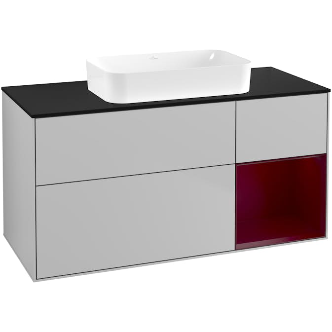 Tvättställsskåp Villeroy & Boch Finion med 3 Lådor Hylla och Bänkskiva för Fristående Tvättställ
