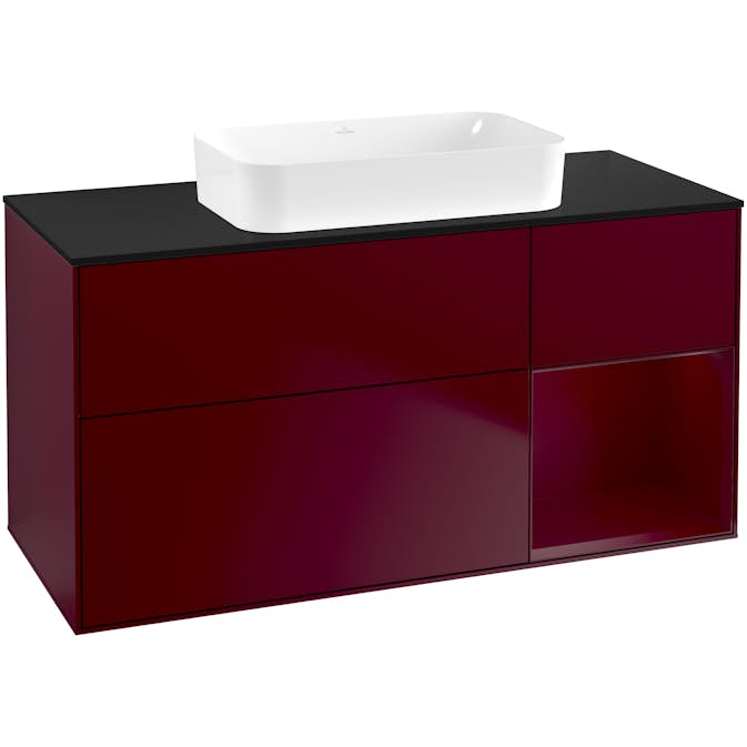 Tvättställsskåp Villeroy & Boch Finion med 3 Lådor Hylla och Bänkskiva för Fristående Tvättställ