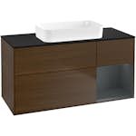 Tvättställsskåp Villeroy & Boch Finion med 3 Lådor Hylla och Bänkskiva för Fristående Tvättställ