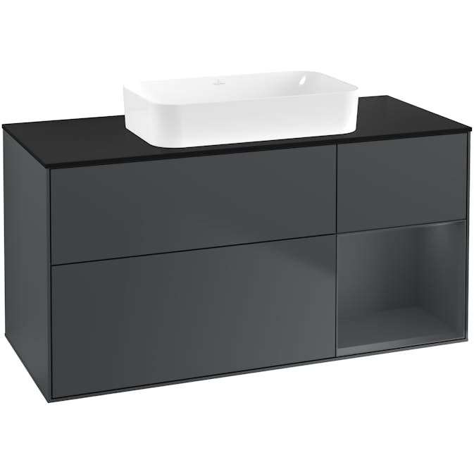 Tvättställsskåp Villeroy & Boch Finion med 3 Lådor Hylla och Bänkskiva för Fristående Tvättställ