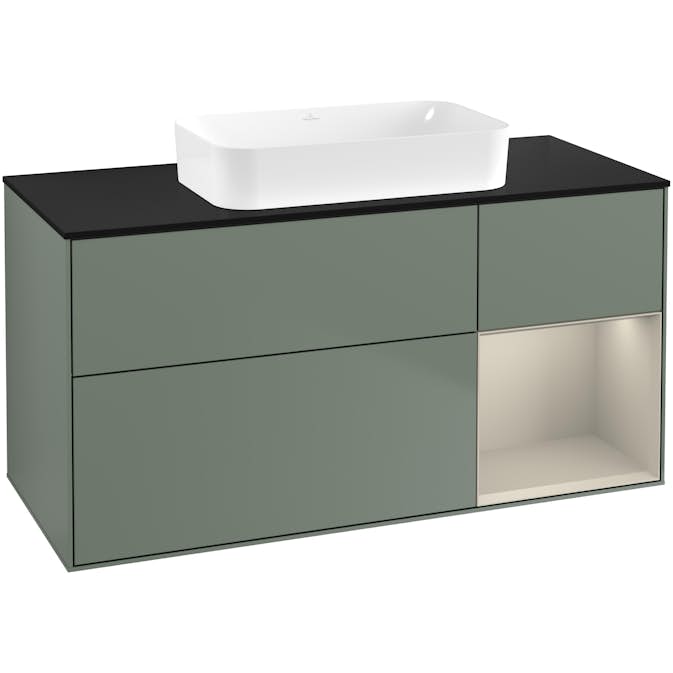 Tvättställsskåp Villeroy & Boch Finion med 3 Lådor Hylla och Bänkskiva för Fristående Tvättställ