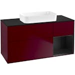 Tvättställsskåp Villeroy & Boch Finion med 3 Lådor Hylla och Bänkskiva för Fristående Tvättställ