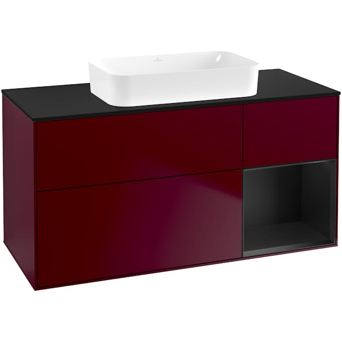 Tvättställsskåp Villeroy & Boch Finion med 3 Lådor Hylla och Bänkskiva för Fristående Tvättställ