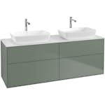 Tvättställsskåp Villeroy & Boch Finion med 4 Lådor och Bänkskiva för Två Fristående Tvättställ från Artis & Collaro